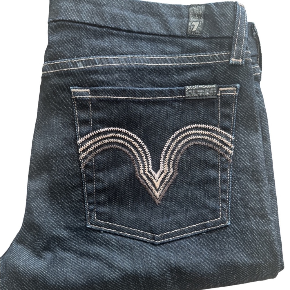 7 For All Mankind Women's Dark Blue Jeans